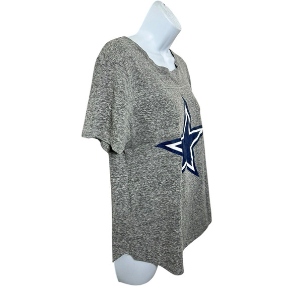 NFL Team Apparel Dallas Cowboys Gray Shirt Women's Sz Small Football Tee T-Shirt - Picture 5 of 6